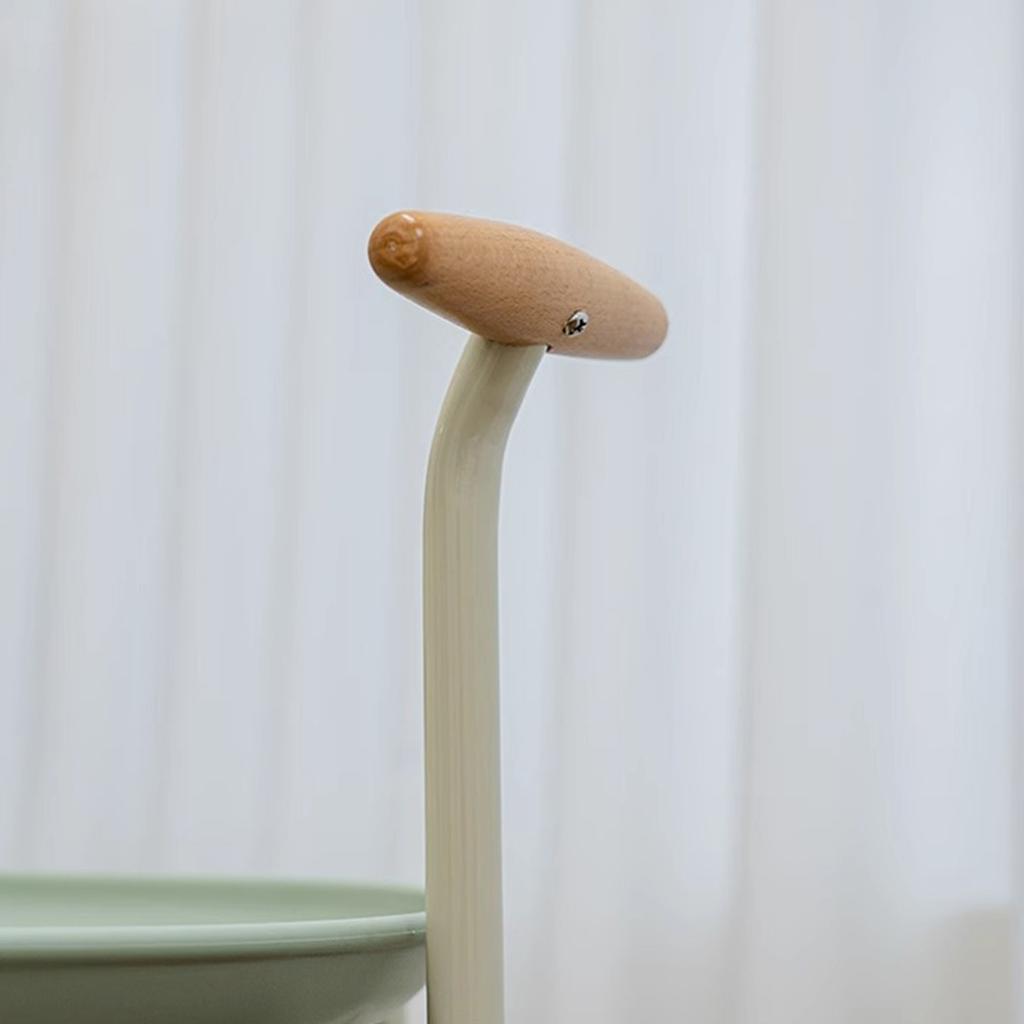 Storage Trolley with Wheels Handle Removable Sofa Side Table for Living Room Bedroom Matcha Green