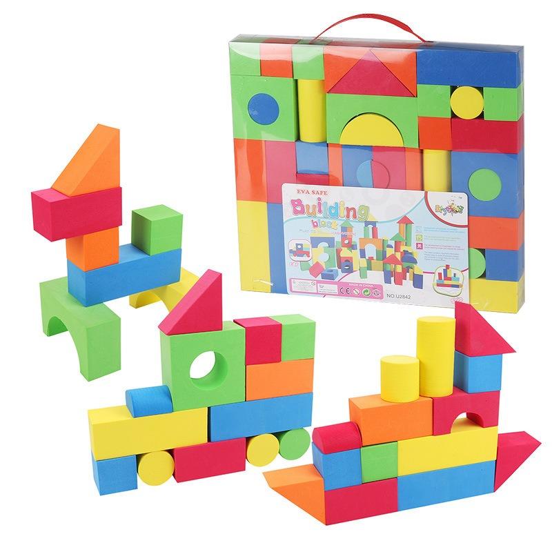 Toys DIY Educational 46Pcs/Set Enlightenment Foam Soft Building Blocks Environmentally Friendly EVA Creativity Children's