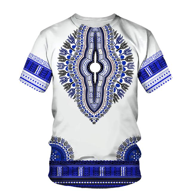 African Dashiki Print T-shirt Männer/Frauen Ethnische Vintage Folk-benutzerdefinierte Kleidung 2023 Sommer Casual Paare Kurzarm Grafik tops