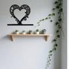 2D Metal Wall Art Heart Ornament Indoor Outdoor Decor