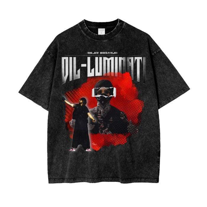 DILJIT DOSANJH | Custom Acid Wash T-Shirt