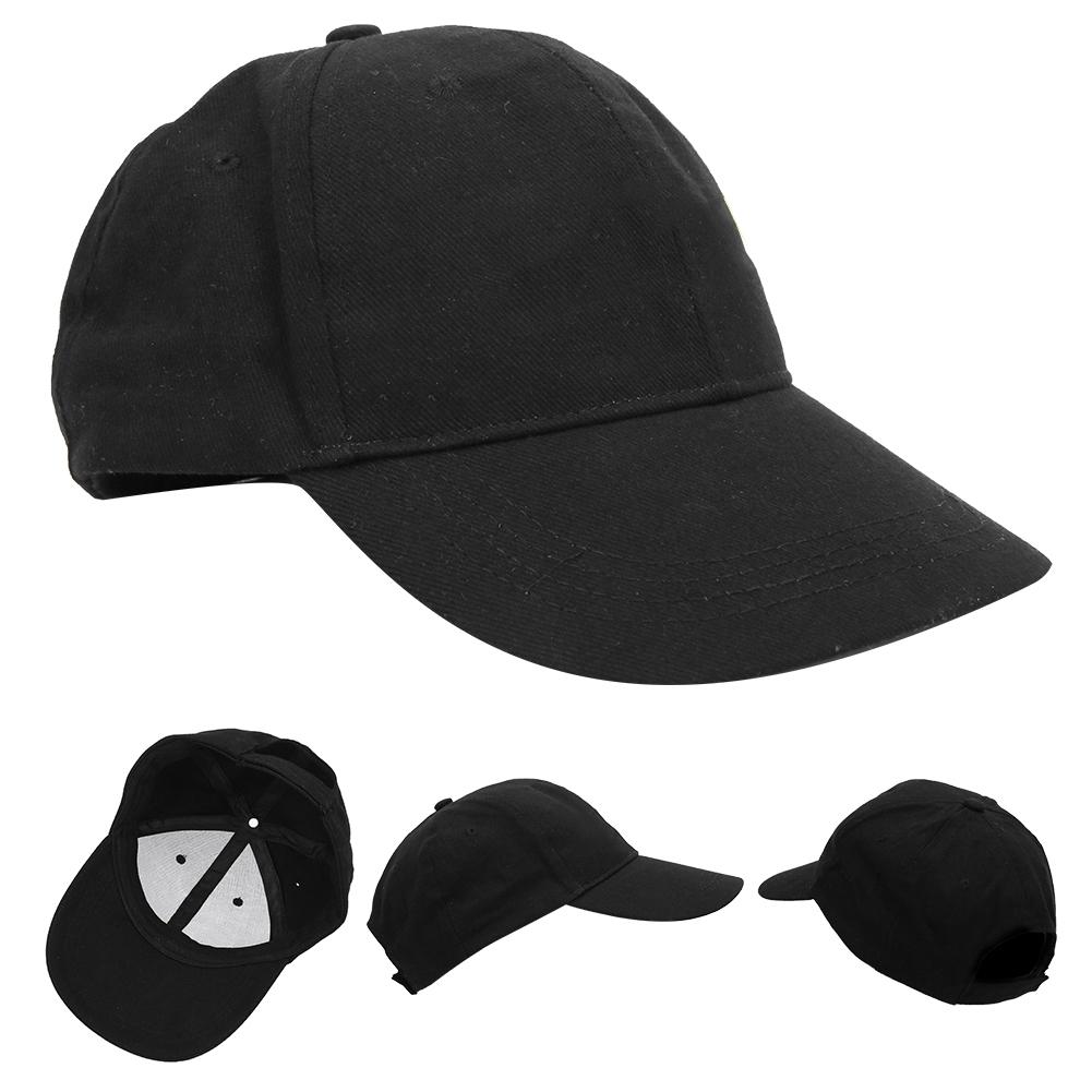 Black Cotton Unisex Spring Autumn Sports Cycling Baseball Hat Outdoor Sunscreen