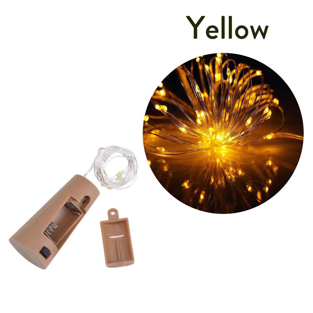 1M Wine Bottle String Lights For Party Copper LED Garland Fairy Cork Night Light Corker Battery Operated Glass Decoration