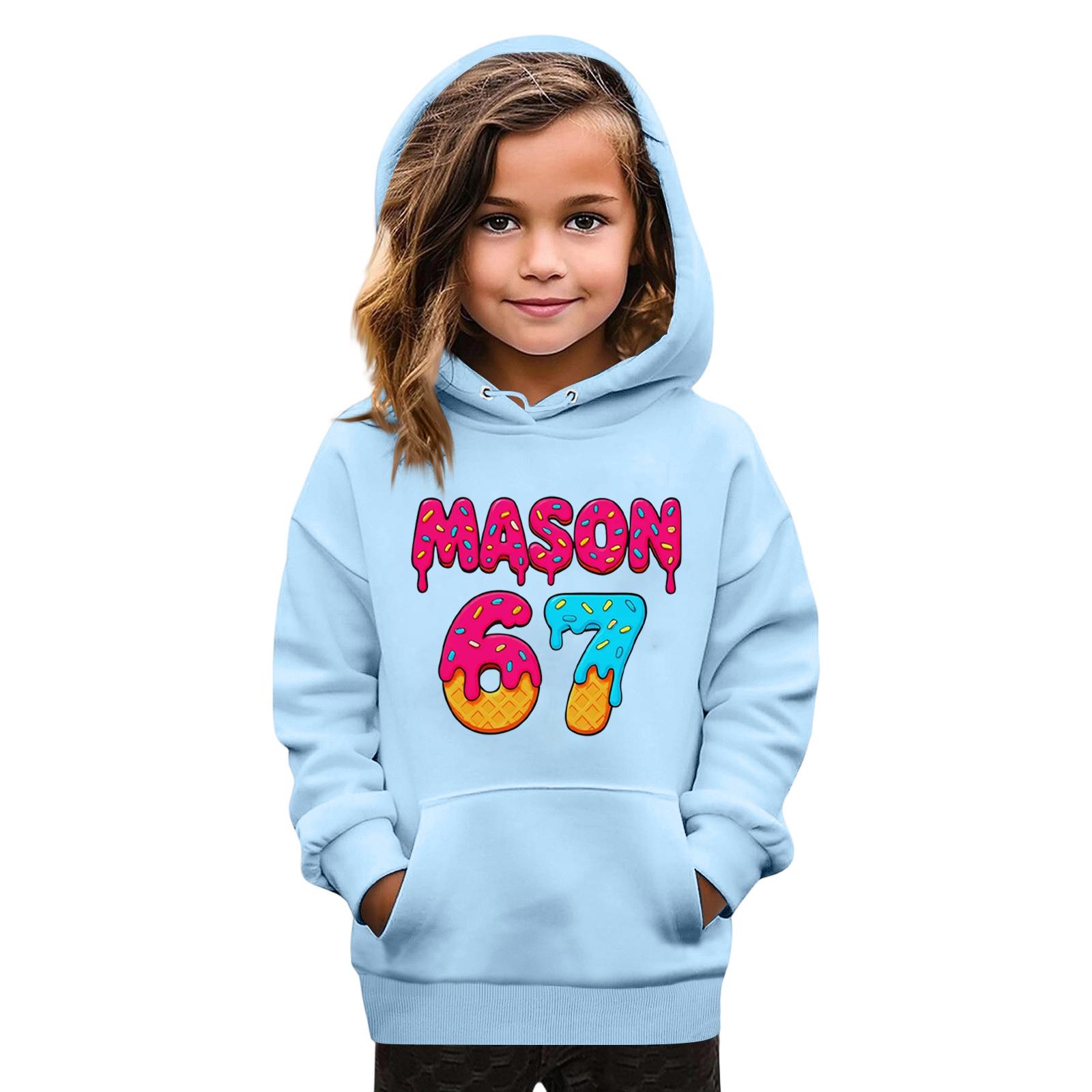 

Kids Fashion Printed Pullover Casual Long-Sleeve Crewneck Hoodie Top 120