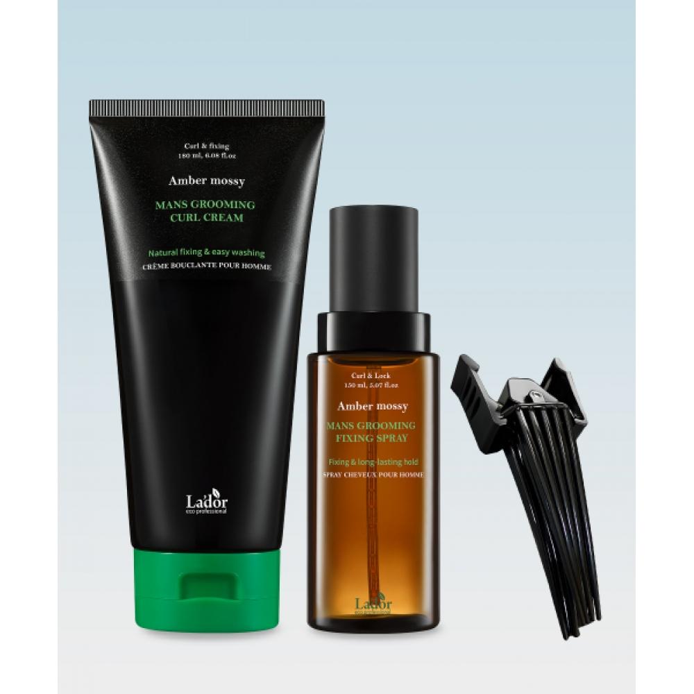 

Lador [Set] Men S Curl Cream+fixing Spray+volume Clip NONE