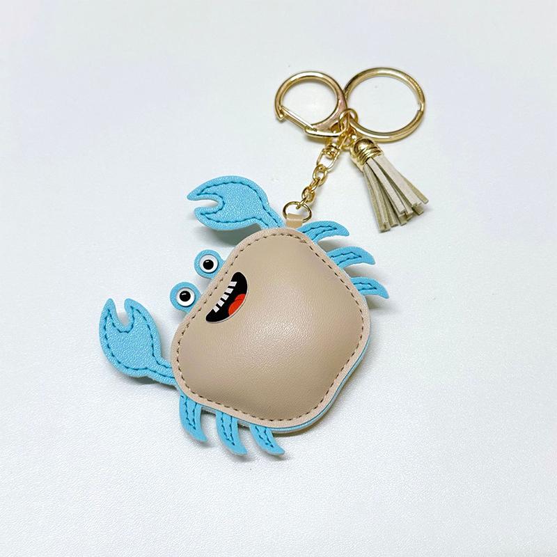 Krabben-Münzbörse Mikrofaserleder Mini-Geldbörse Make-up Kopfhörer Aufbewahrungstasche, Schultaschen-Hängeanhänger Handtaschen-Charm Zubehör