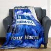 Name Custom Hertha BSC logo Print Flannel Blanket High Quality Warm Comfortable Cover for All Seasons Perfect for Gifts Home Decor
