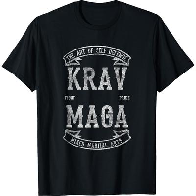 Krav Maga Bojová umění MMA Izrael Systém sebeobrany Tričko 100% Bavlna Kulatý výstřih Krátký rukáv Letní Ležérní Pánské Tričko