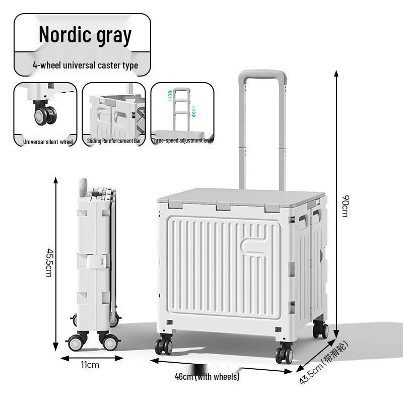 Younai Folding Outdoor Trolley – Portable Shopping Cart for Home & Street Vendors
