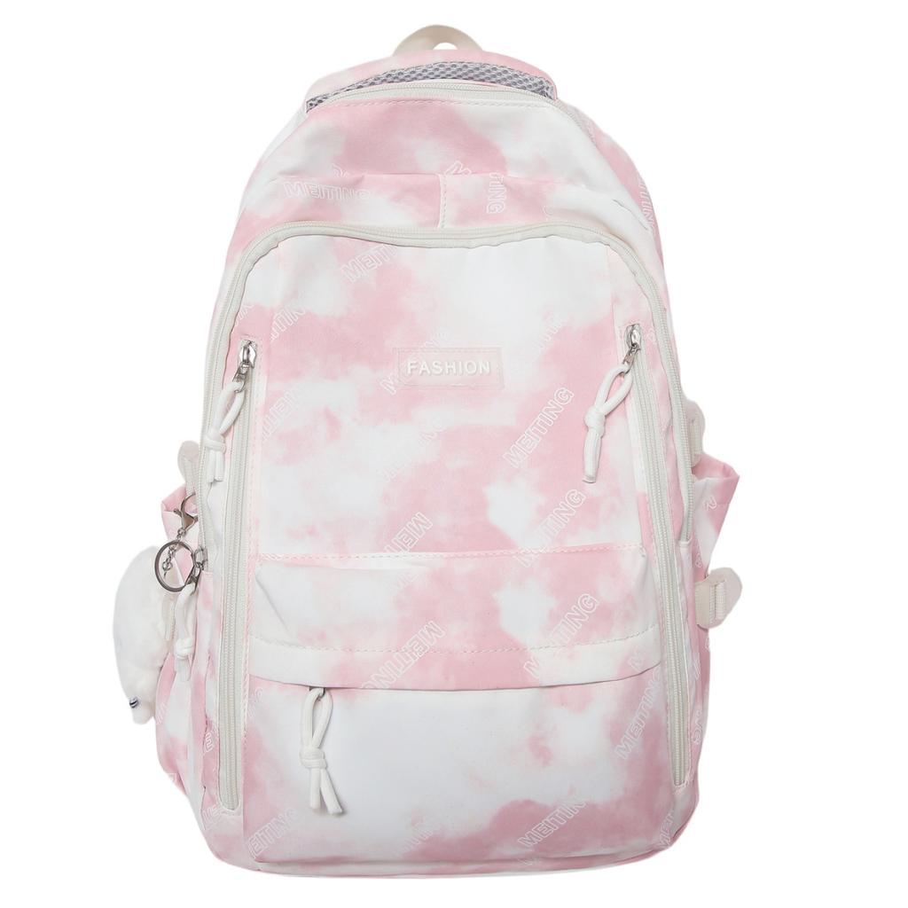 High value tie-dye backpack female niche trend large capacity student schoolbag leisure outdoor travel backpack male