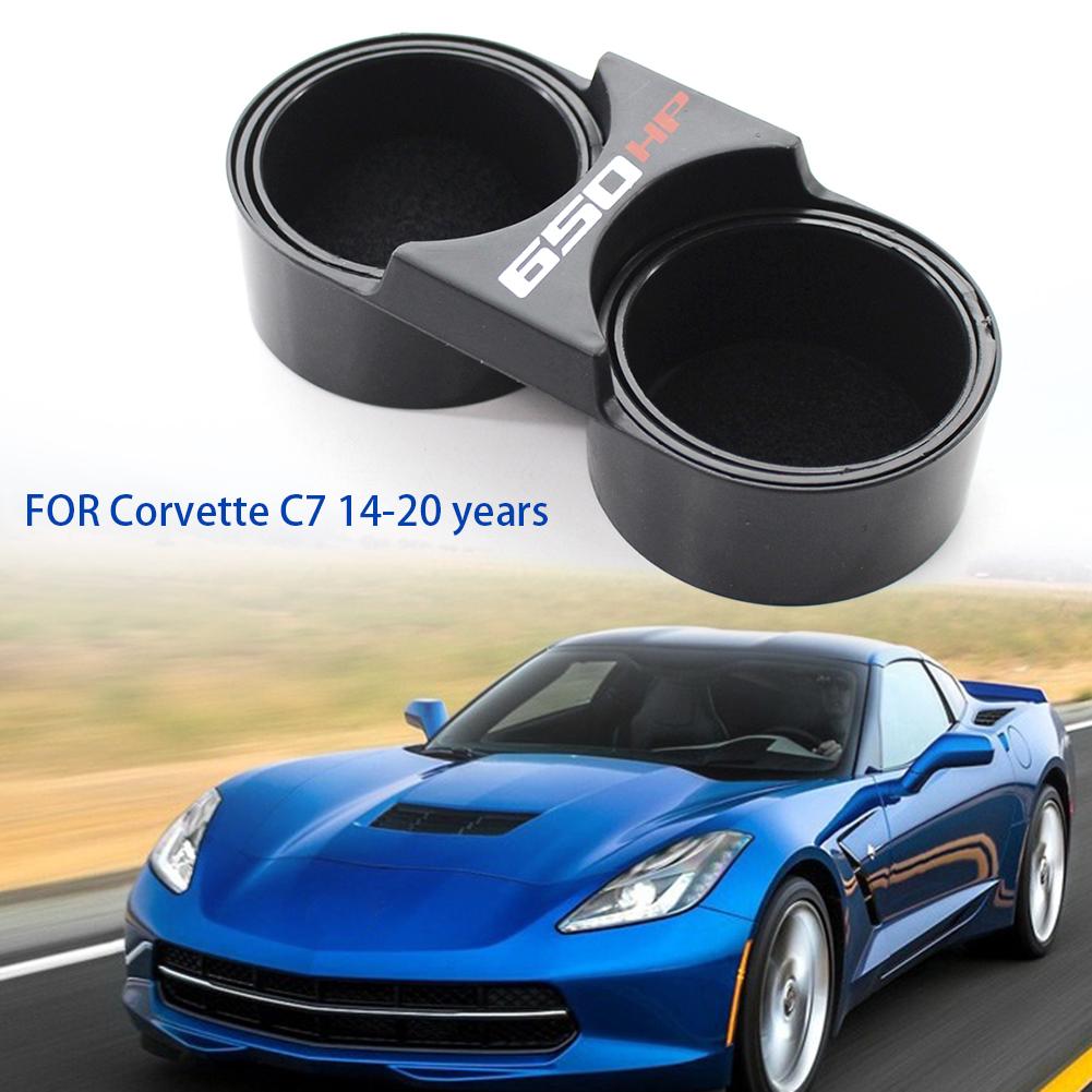 Dual Cup Drink Holder Extendable Retractable for Chevrolet Corvette C7 2014-2020 Car Water Cup Holder Car Accessory