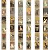 Non-Toxic 72Pcs Cartoon Cat Tarot Sticker Car Skateboard Laptop Luggage Graffiti Sticker Divination Aesthetics Decoration Sticker