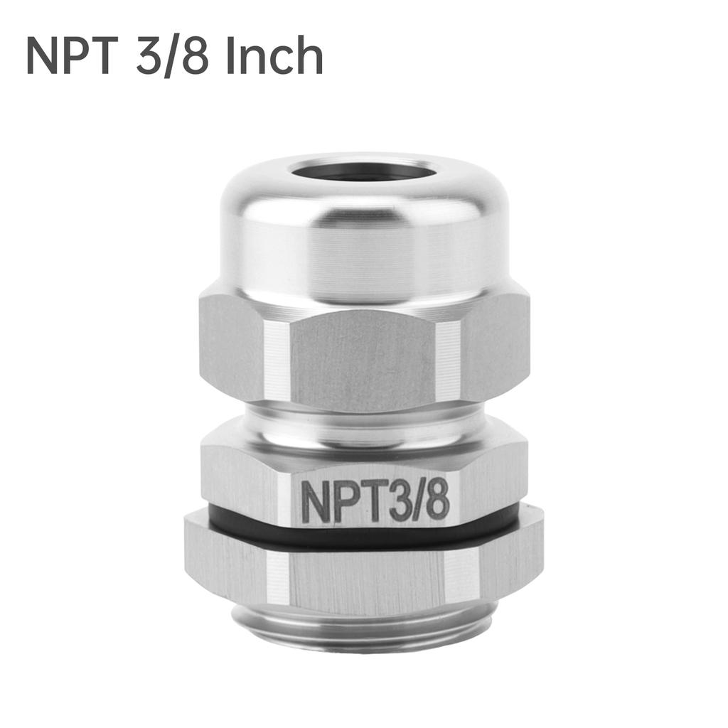 Cable Gland,NPT Stainless Steel Cable Gland,Pressure Resistant Waterproof Cable Glands,Adjustable Marine Grade Strain Relief Connectors