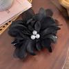 New Sweet Flower Pearl Hair Clip for Women Mesh Gentle Elegant Pan Hair Shark Clip Temperament Girl Hair Accessories