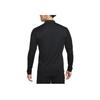 Nike Logo Stand Collar Half-Zip Long-Sleeve Casual T-Shirt Men Tops Black DX4301-017