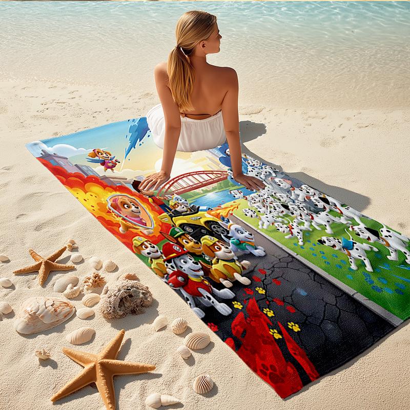 1Pc Paw Patrol City Rescue Beach Towel Quick Dry Multiuse For Beach Pool Gym Yoga Home Travel Christmas Halloween Xmas Gift S1316