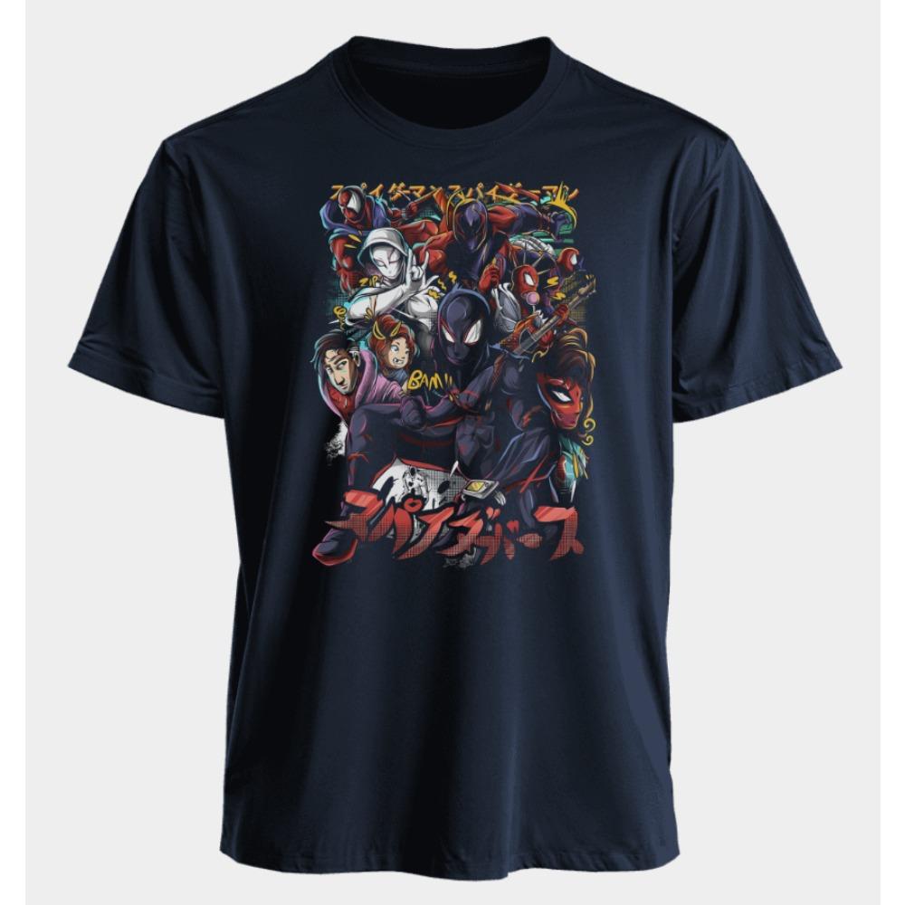 Men's and Women's T-shirts Spider Man Summer American Spring and Autumn Sports Trend Harajuku Fashion Short Sleeves