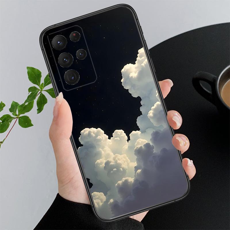 Clound Moon Star Night Phone Case For Samsung A55 A16 A56 A36 A35 A15 A53 A54 A33 A34 A25 A05S A52 A52S A14 A24 A26 A71