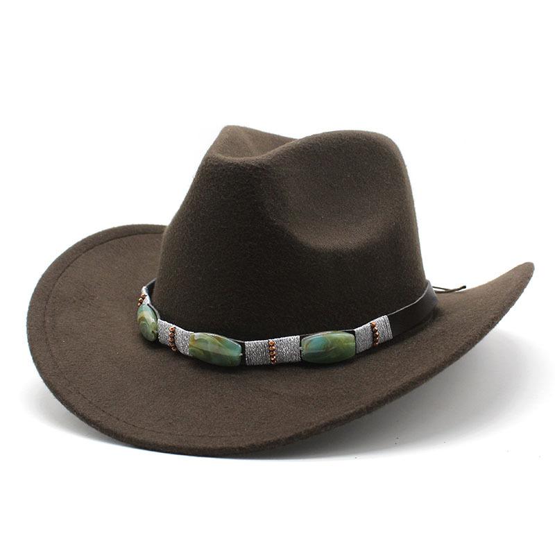 Wind Minority Style Accessories Woolen Western Cowboy Top Hat Men'S And Women'S Couple Hat