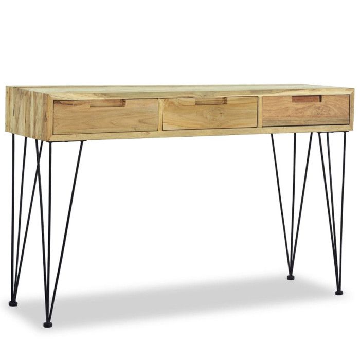 VidaXL Table console 120 x 35 x 76 cm Teck massif