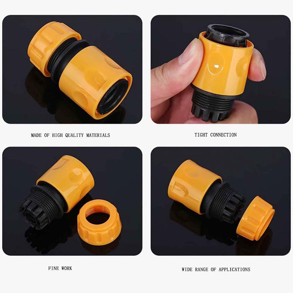 6 Pcs Garden Quick Hose Connector 1/2” End Double Male Hose Coupling Joint Adapter Extender Set For Hose Pipe Tube