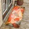 Beautiful Leaf Artistic Area Rug, Soft Non-Slip Machine Washable Floor Mat for Bathroom Kitchen Living Room Home Decor