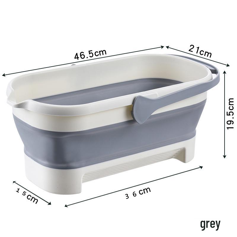 

Портативне прямокутне складне відро для швабри - Велике, потовщене, багатофункціональне пластикове для миття автомобіля та миття підлоги