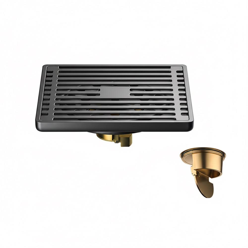 Stainless Steel Shower Floor Drain Thickened Grey Fast Drainage Floor Drain Backflow Preventer Square Drain Filter Plug