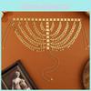 Middle Eastern Style Golden Headpiece With Tassels And Coin For Holiday Celebrations