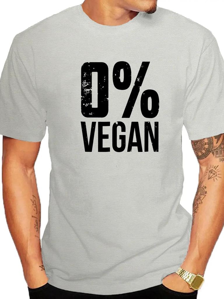 Codzienna Koszulka Śmiesznie Nadrukowana T-shirt 0 Weganizm Wegetarianizm Koszulka Wegetariańska Nadruk Krótki Rękaw Street Odzież Unisex Harajuku