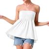Women's Summer Strapless Top Sleeveless Bandeau Tanks