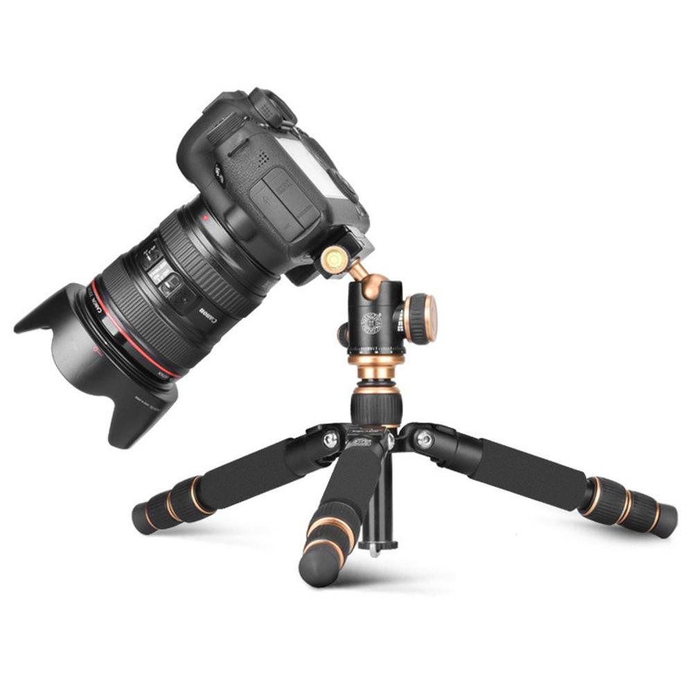 

QZSD Q166 21-55cm Adjustable Height CNC Aluminum Alloy Mini Desktop Tripod with Ball Pan Head Type A