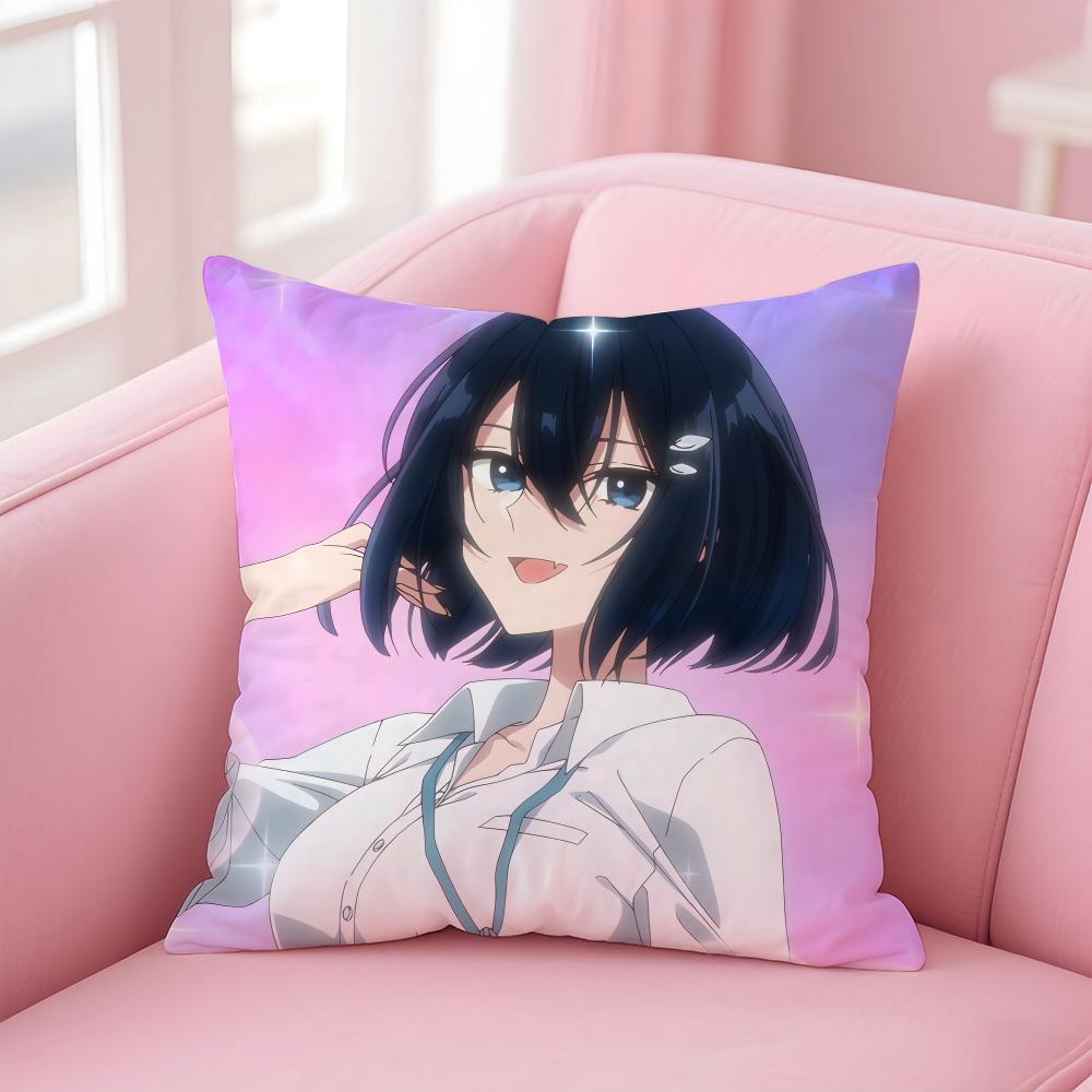 Watashio Tabetai Hito De Nashi Cushion Cover Comfortable Reversible Pillow Cover Ideal For Car Sofa Bedroom & Beyond