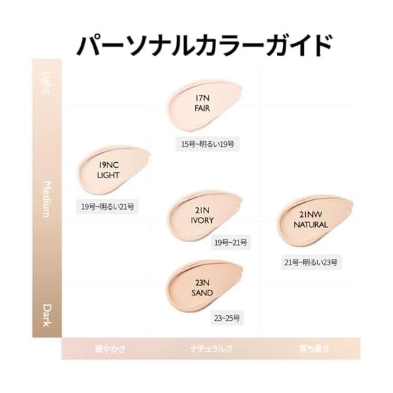 VIDIVICI (Bidi Beach) Nude Perfection Skin Fit Cushion Foundation SPF50+ PA++++ (21NW main body)