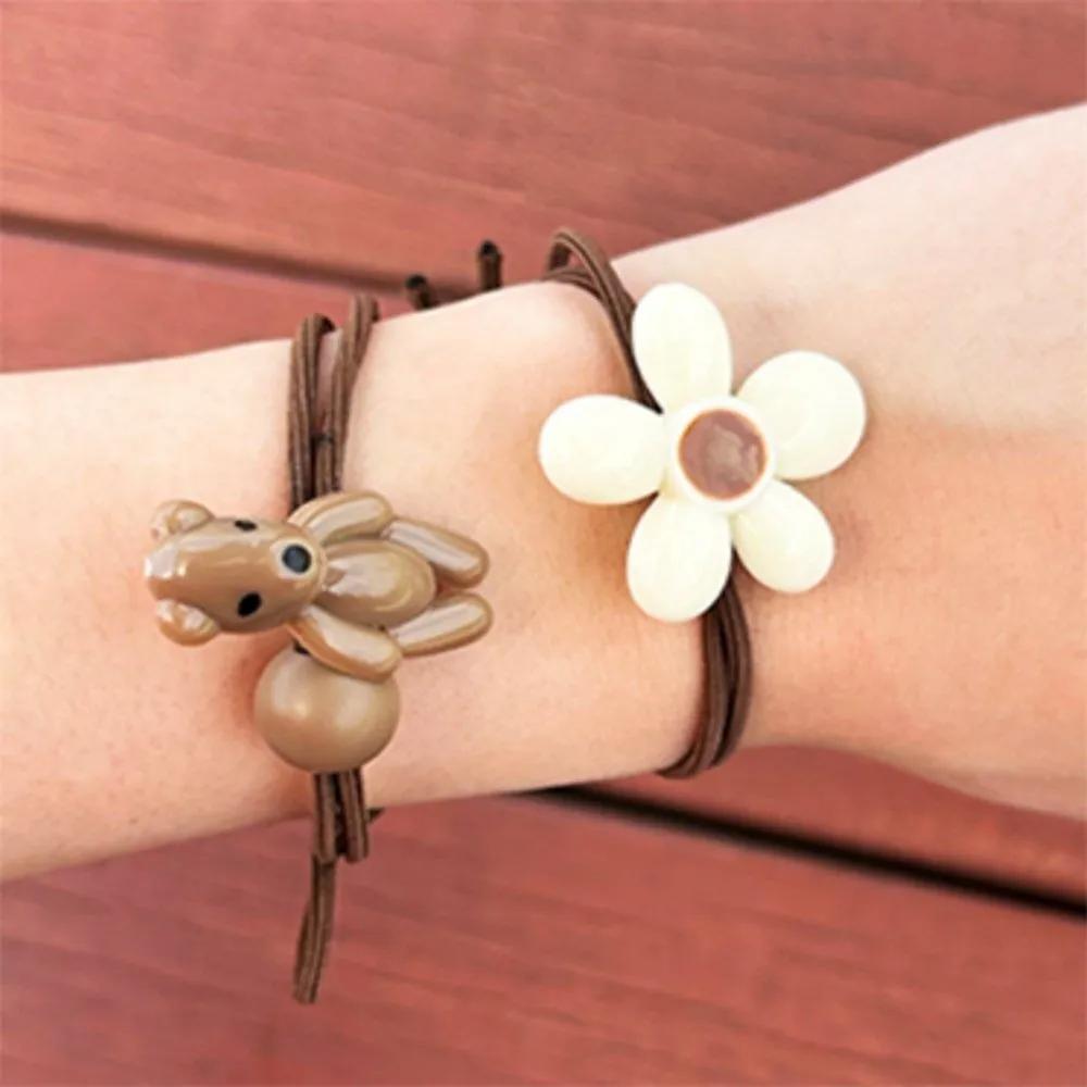 Point hair tie, mini point hair tie, women s point hair tie, tight hair tie for girls Ivory flower blossoms