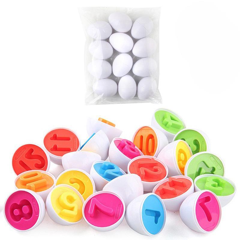 Eggs Matching Toys For Toddlers 1 2 3Y Montessori Toys Easter Eggs Baby Color Shape Sorter Games Educational Learning Toys Kids