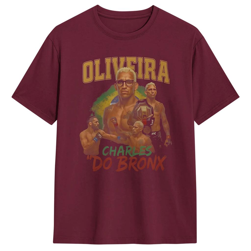 Men Charles Oliveira Fighter T Shirt  100 Cotton Tops Awesome Short Sleeve Round Neck Tees 4XL 5XL 6XL TShirt