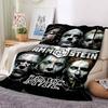 Custom 1pc Rammstein Metal Music Poster Blanket, Soft And Comfortable Blanket, Casual Warm, Camping Travel Blanket, Birthday Gift Q9122009