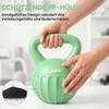 Kettlebell 6 kg Weight Dumbbell Filled with Sand for Beginners Home Strength Training 17 x 17 x 23 cm Green