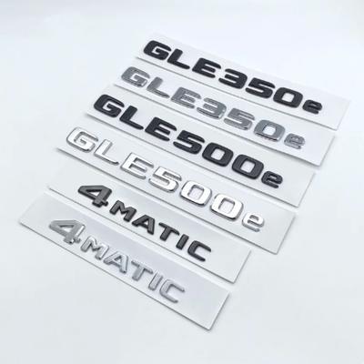 3D ABS Chrome Glossy Black Letters GLE350e GLE350de GLE500e 4Matic Emblem for Mercedes Benz W166 Car Trunk Sticker