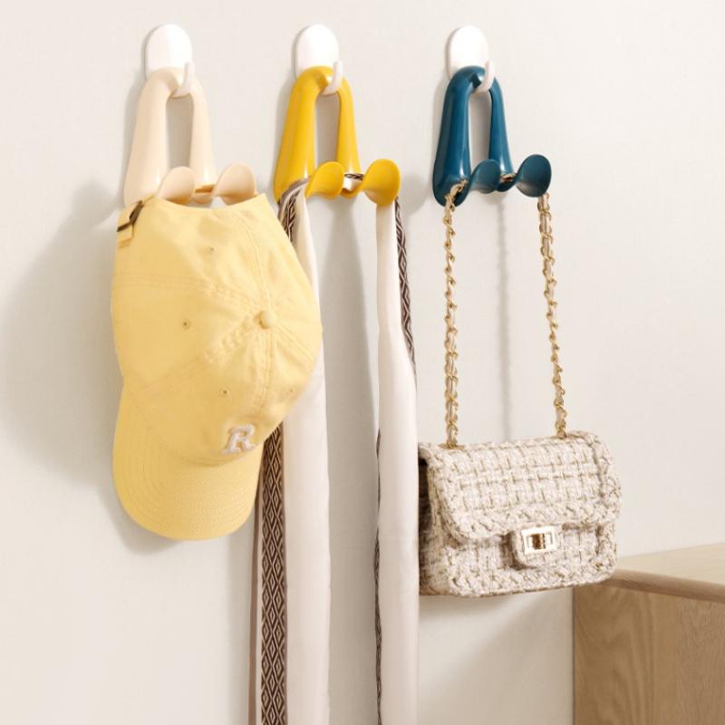 Double Hook Multi-functional Multi-purposeBag Holder Home Closet Hat Silk Scarf Shawls Purse Handbag Storage Arched Hanger Hook