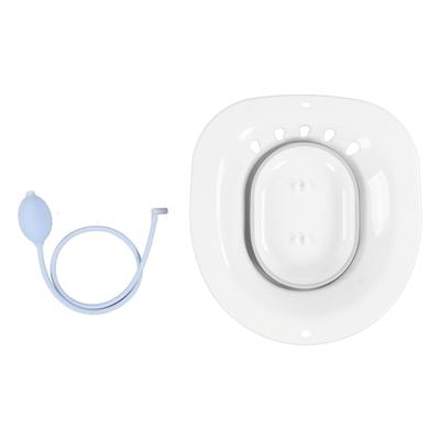 Vaso da bagno per WC Accovacciato Libero Riduce il Dolore Antigoccia Acqua Massaggio Pieghevole Semicupio con Scarico per