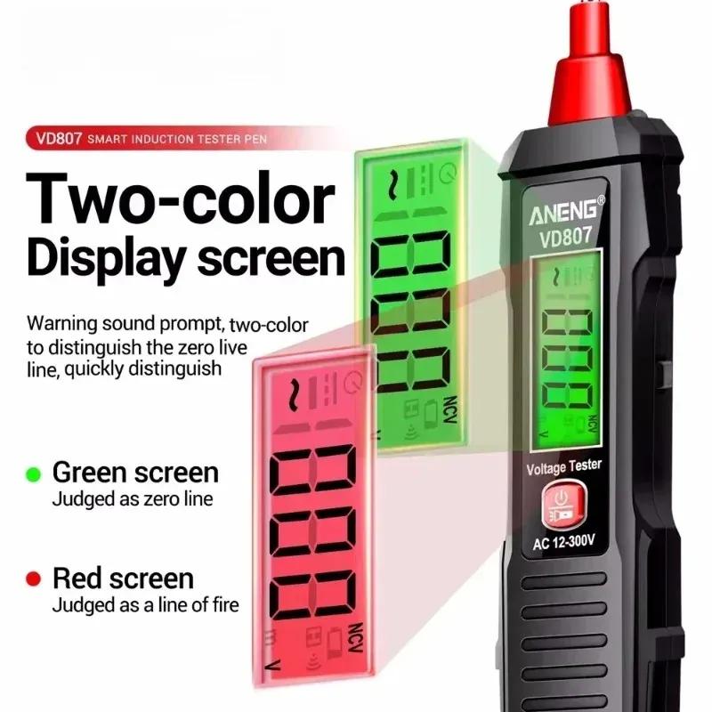 12-300V Voltage Detector Smart Electric Pen Sound & Light Alarm Non-Contact Voltage Zero Fire Wire Tester Pen Meter