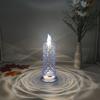 LED Candle Lights Romantic Rose Shadow Flameless Candles Lamp Elegant Crystal-like Pillar Candles