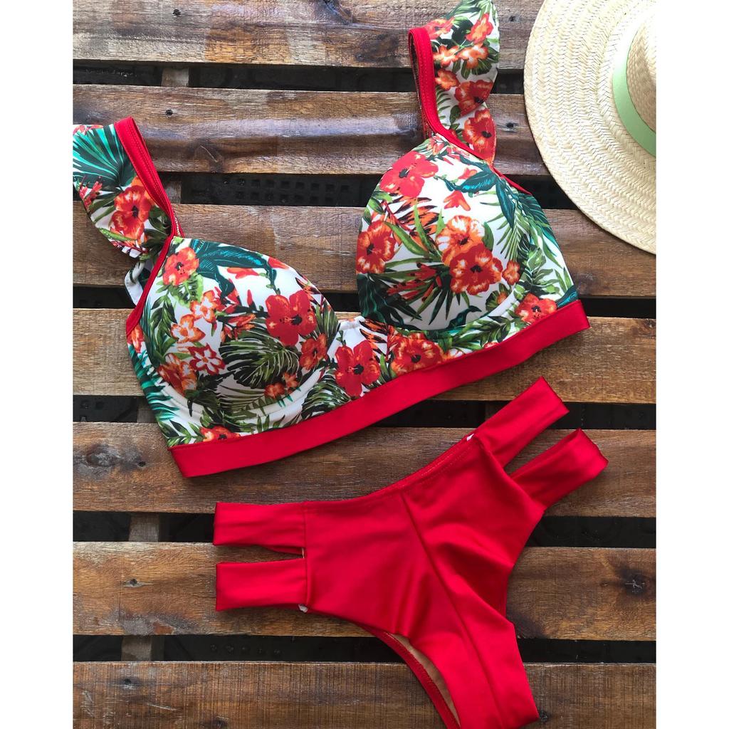 Underwire Bikini Swimsuit High Waist Swimwear for Women Push Up Two Piece Bathing Suits Push Up Summer Female