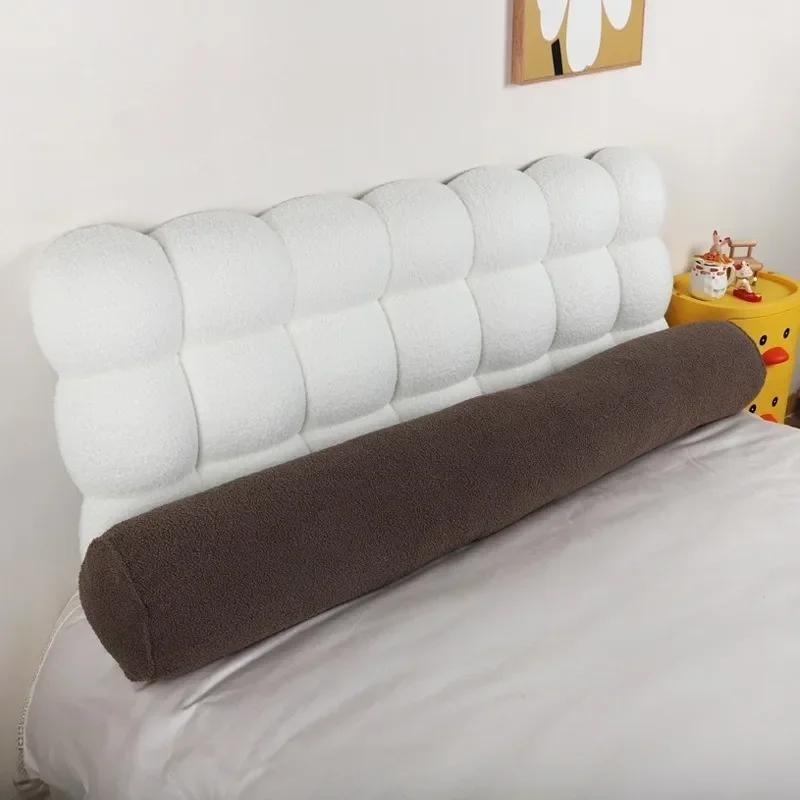 

Round Bolster Pillowcase Long Body Support Orthopaedic Nursing Pregnancy Pedicure Beauty Neck Pillow Sofa Cushion Candy Pillow 100x20cm кавовий