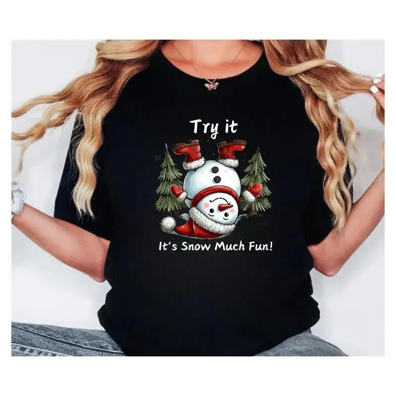 Let It Snow Christmas T Shirt Cozy Holiday For Her Family Winter