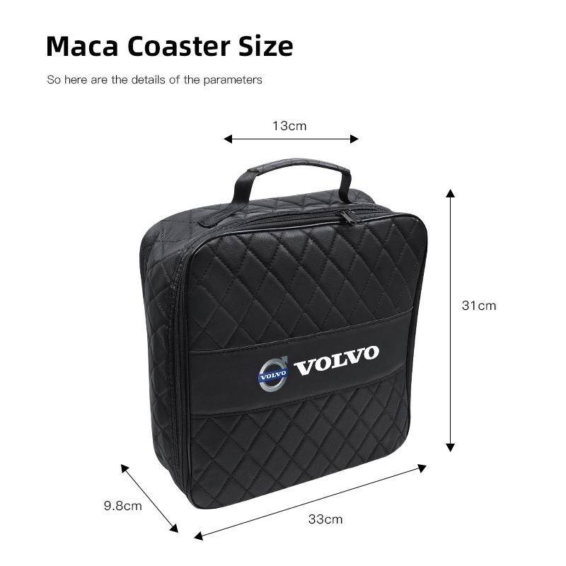 Car Leather Storage Bag High-capacity Auto Trunk Handbag For Volvo Rdesign Polestar AWD V50 S60 XC60 S40 XC40 XC90 V60 S80 S90 V