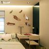 8 Pcs/Set Feather Plume 3D Mirror Wall Sticker For Living Room Art Home Decor Vinyl Decal DIY Acrylic Sticker Mural Wallpaper