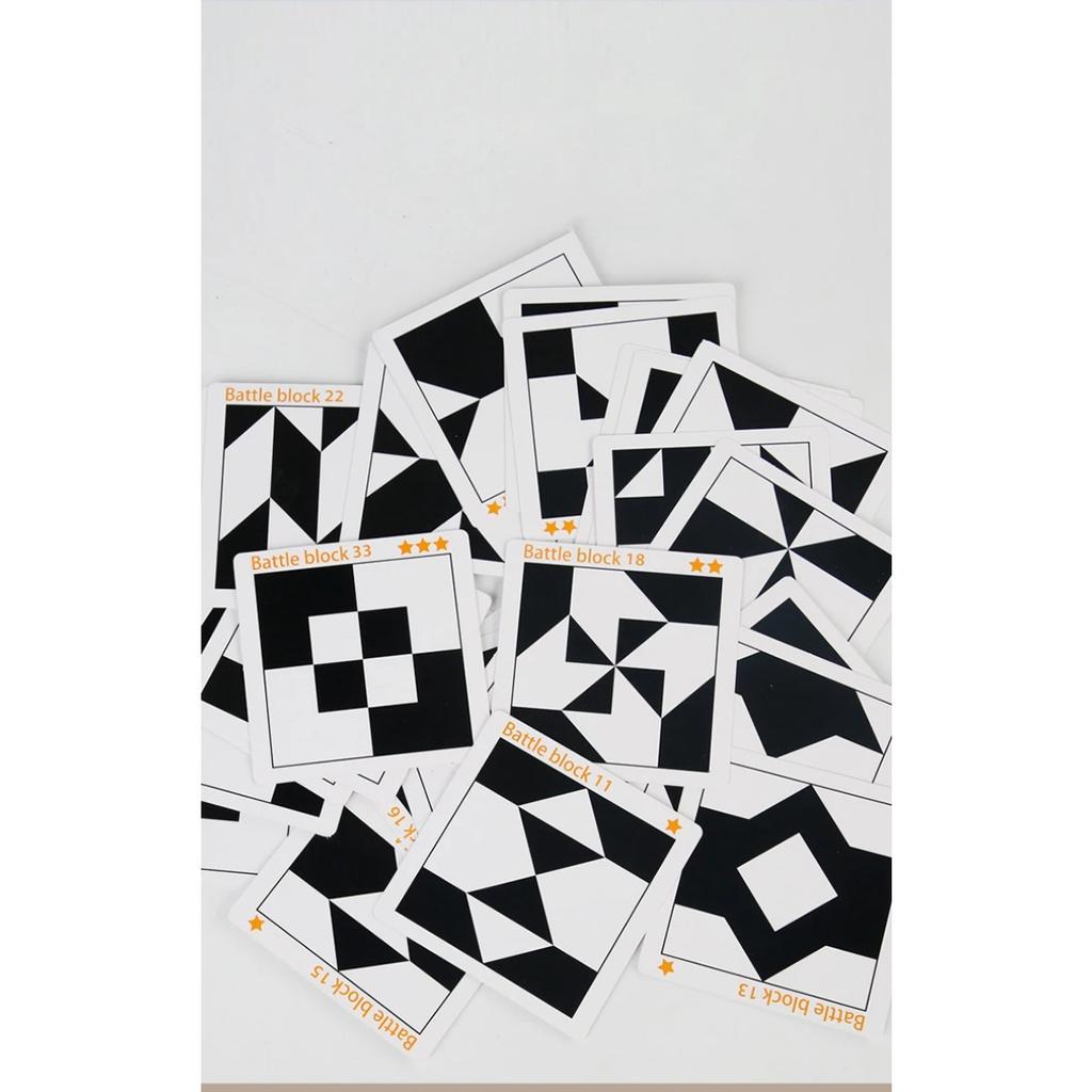 Weiß&Schwarz Bausteine 2-Spieler Kampfspiel Puzzle Tangram Holz Kinder Früherziehungsspielzeug Kinder Geschenk Denkspiel